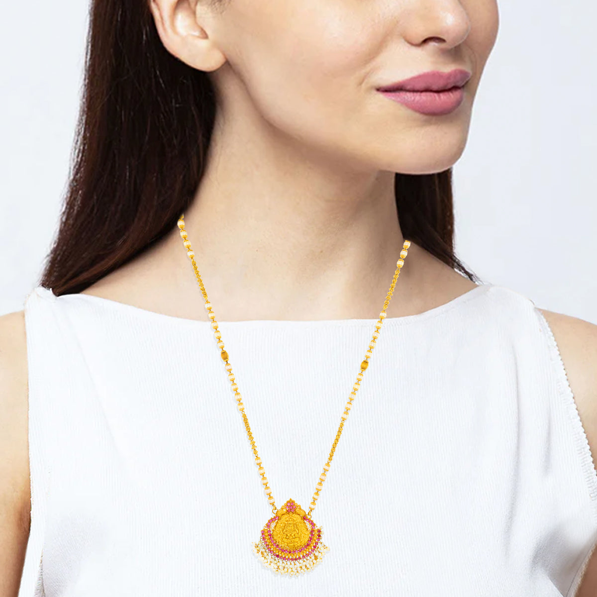 Petite Elegance Long Gold Necklace