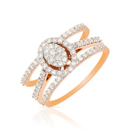 Glistening Oval Charm Diamond Engagement Ring for Women