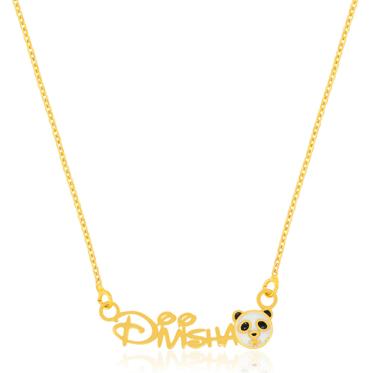 Adorable Panda Pendant Kids Gold Chain