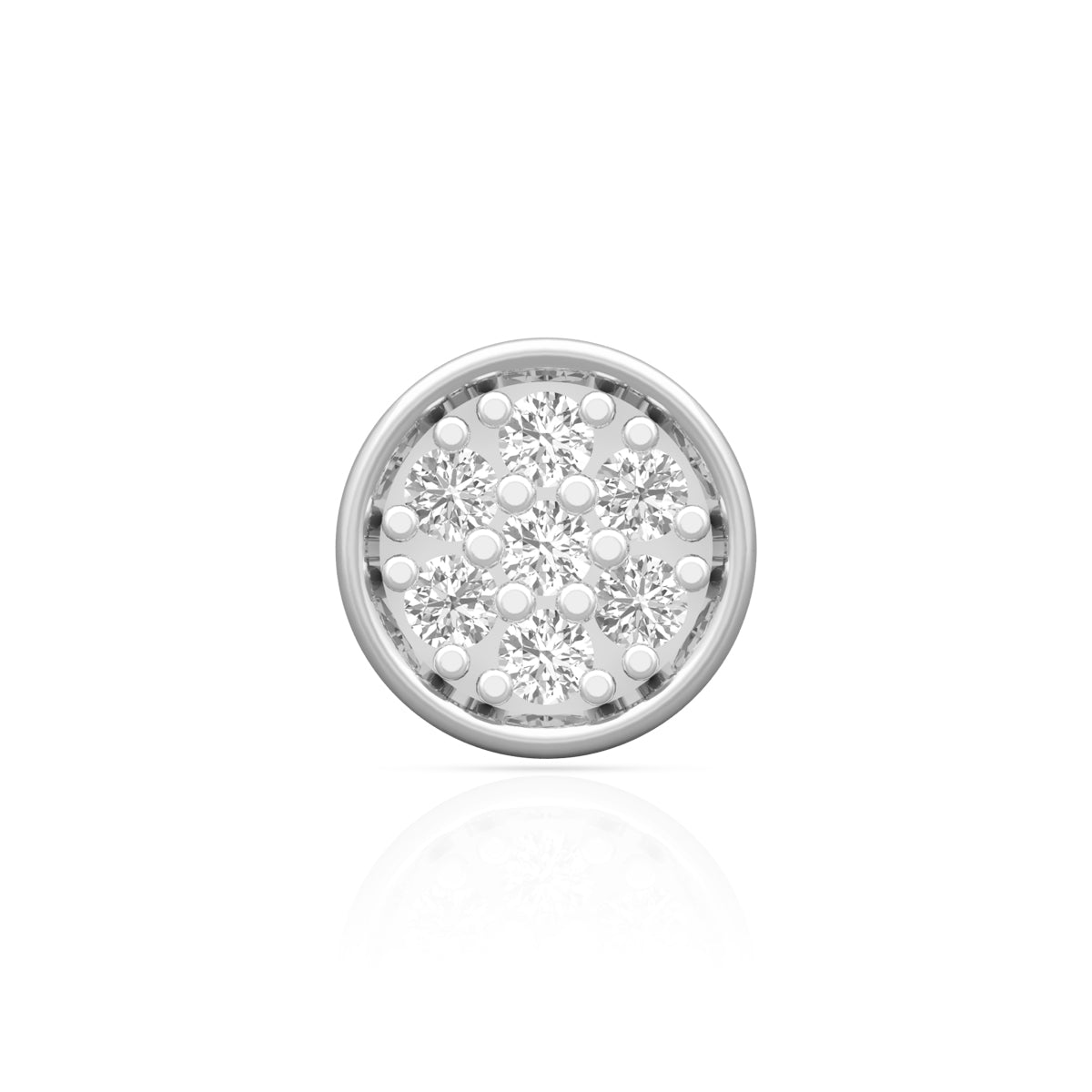 18K Diamond Stud for Simple Charm