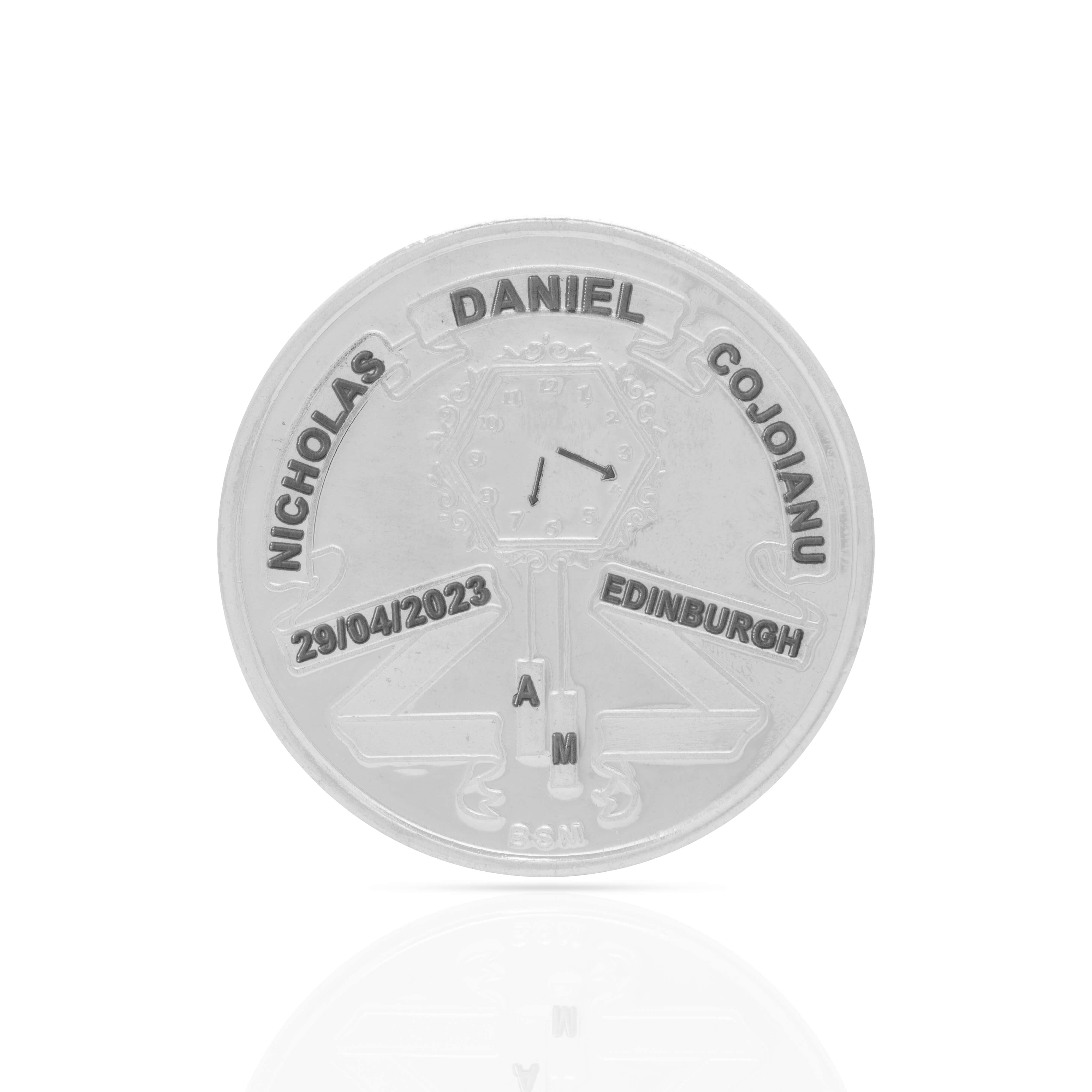 Exquisite Shimmer Silver Coin