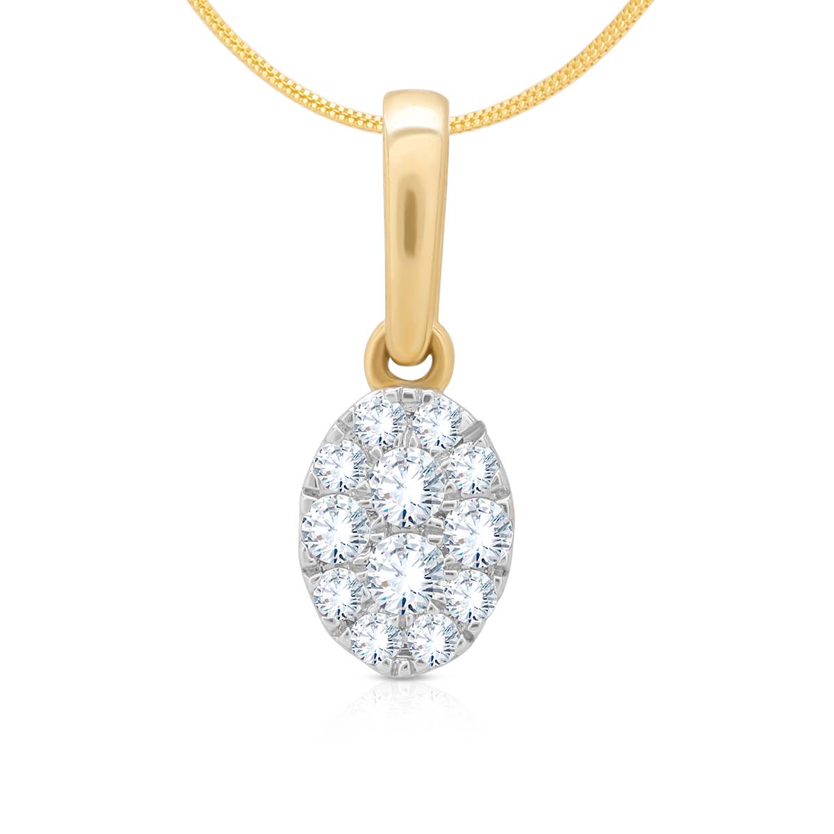 Luxurious Oval Diamond Pendant Set