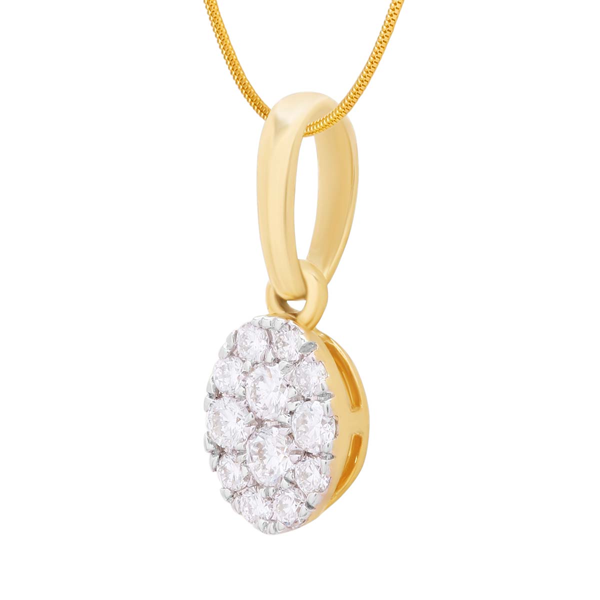 Luxurious Oval Diamond Pendant Set