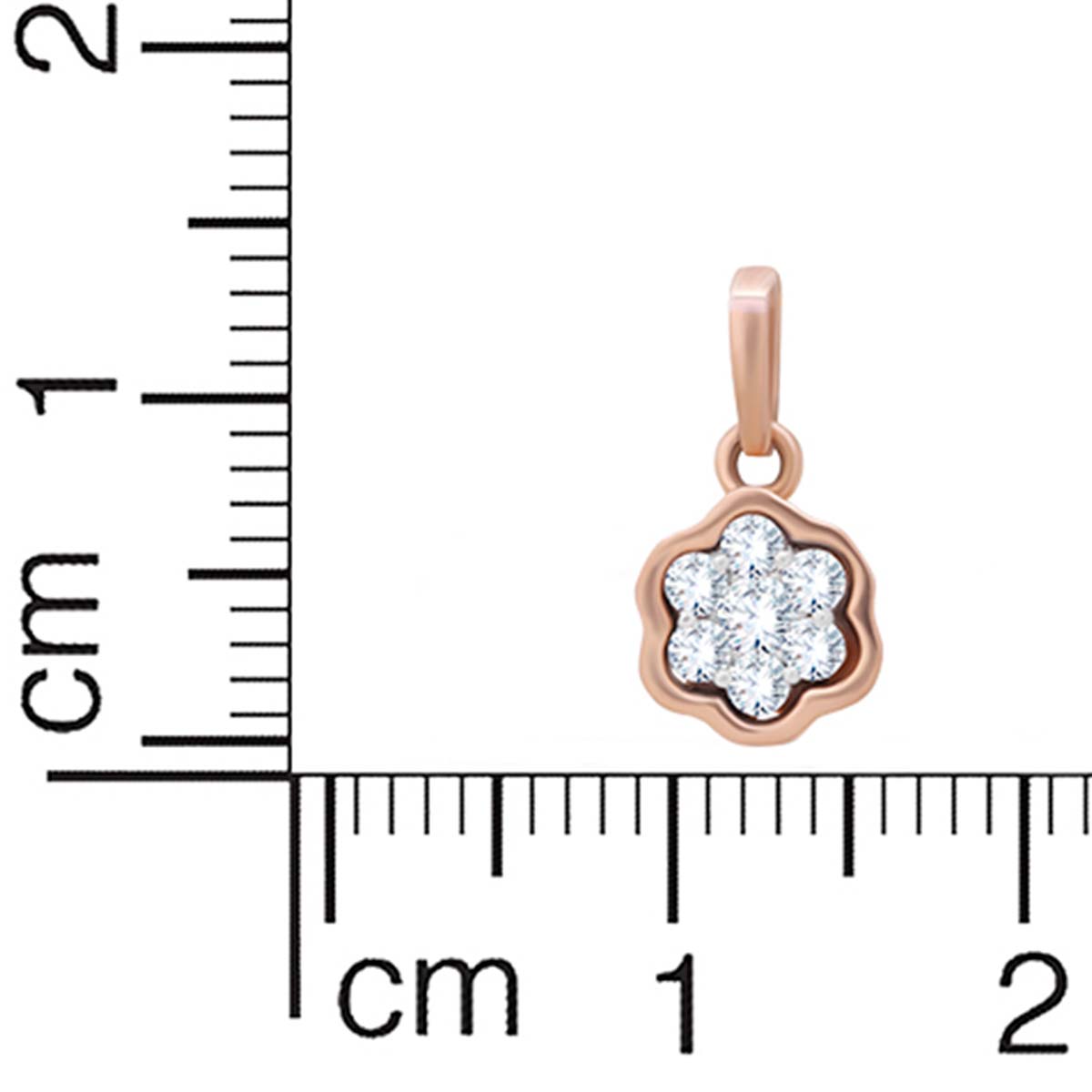 Rosy Floral Grace Diamond Pendant Set