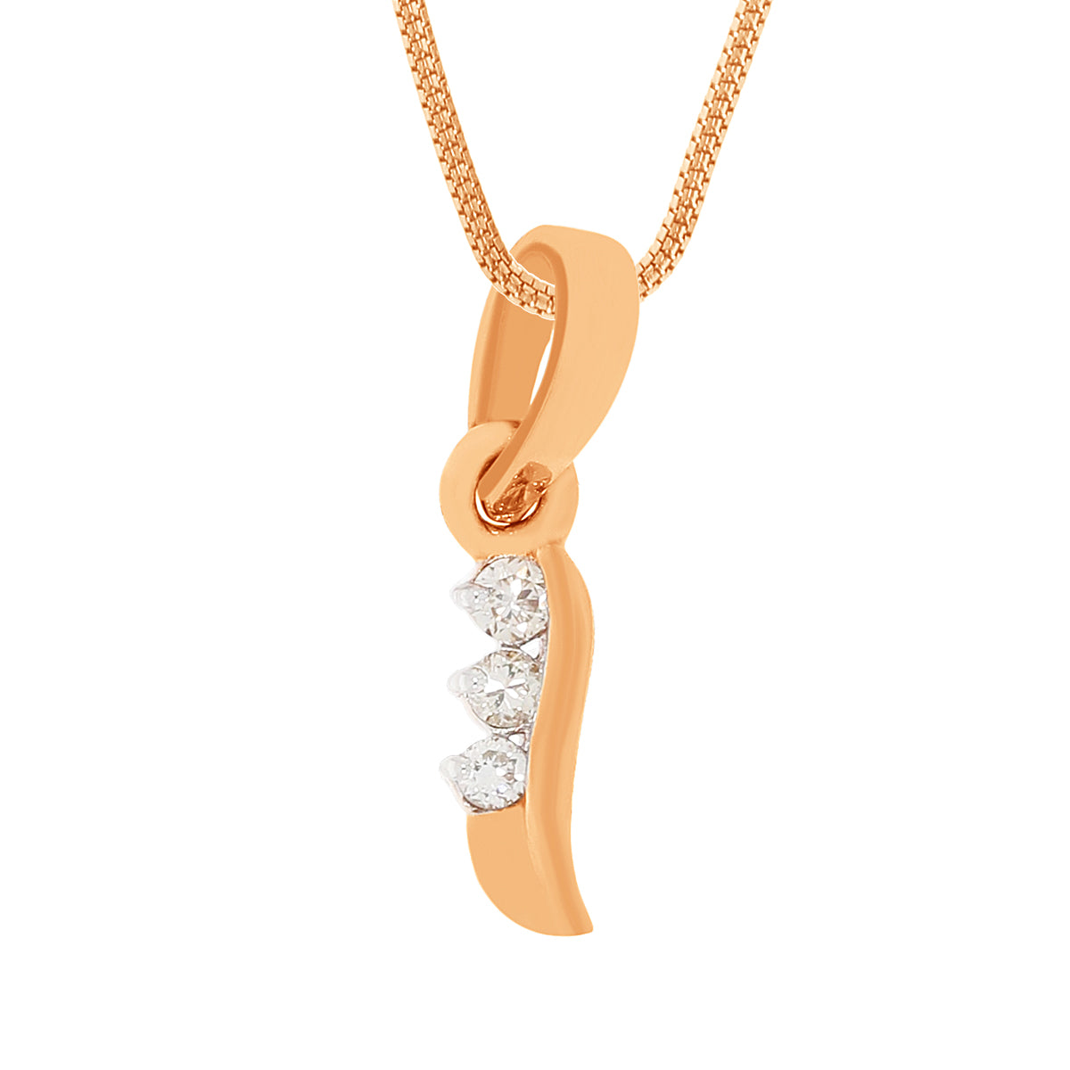 Rosy Sleek Diamond Pendant Set_DLTD22098739_DERD22098687