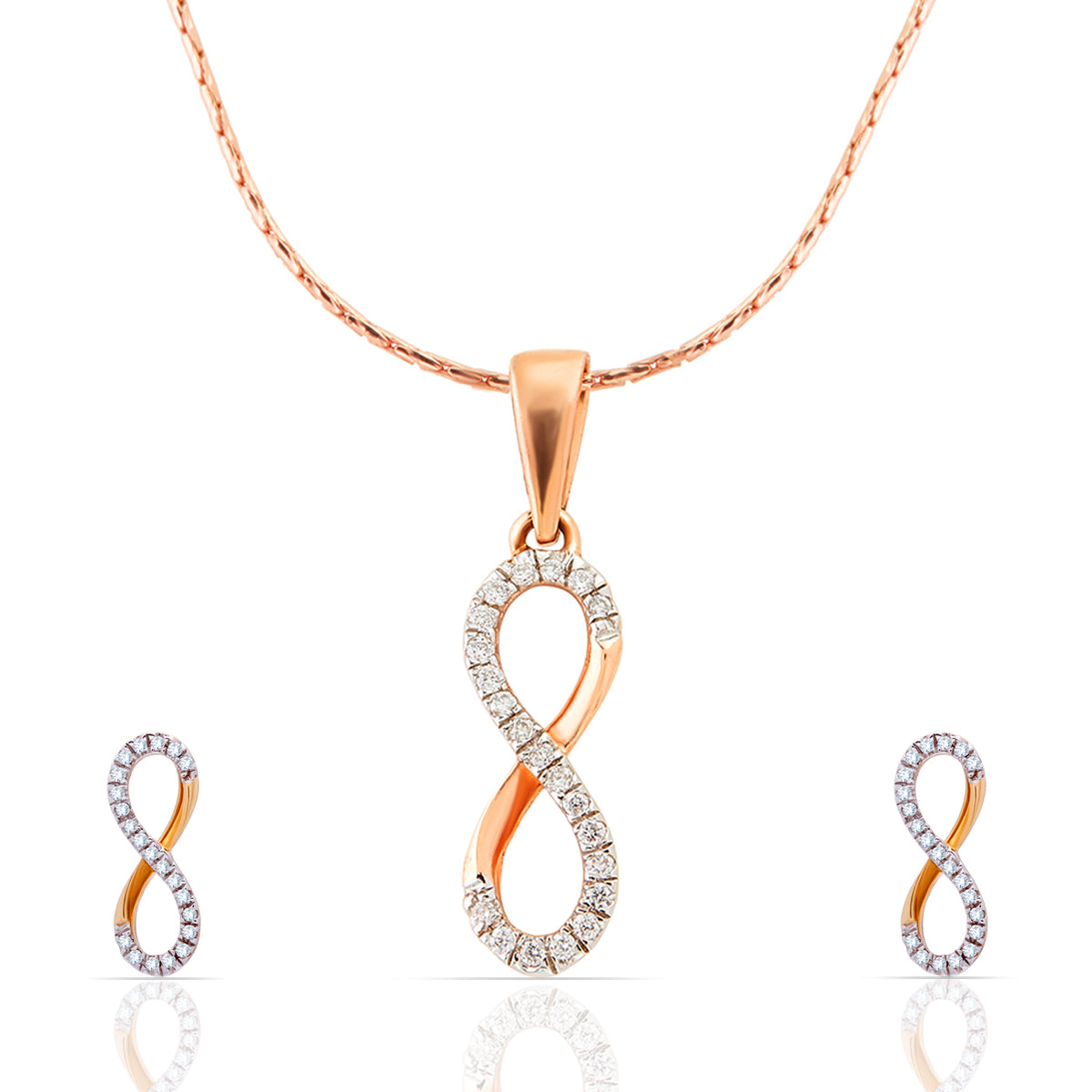 Infinite Shimmer Diamond Pendant Set
