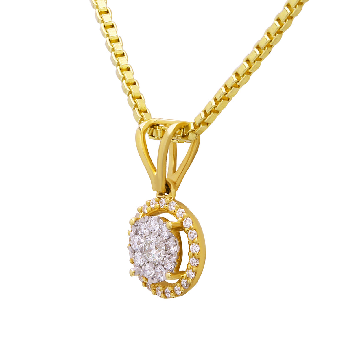 Simply Radiant Orb Diamond Pendant Set