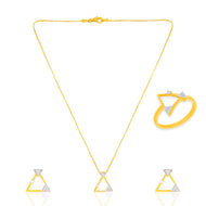 Gold Short Necklace Set for Daily Grace