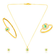 Gold Short Necklace Set for Everyday Elegance