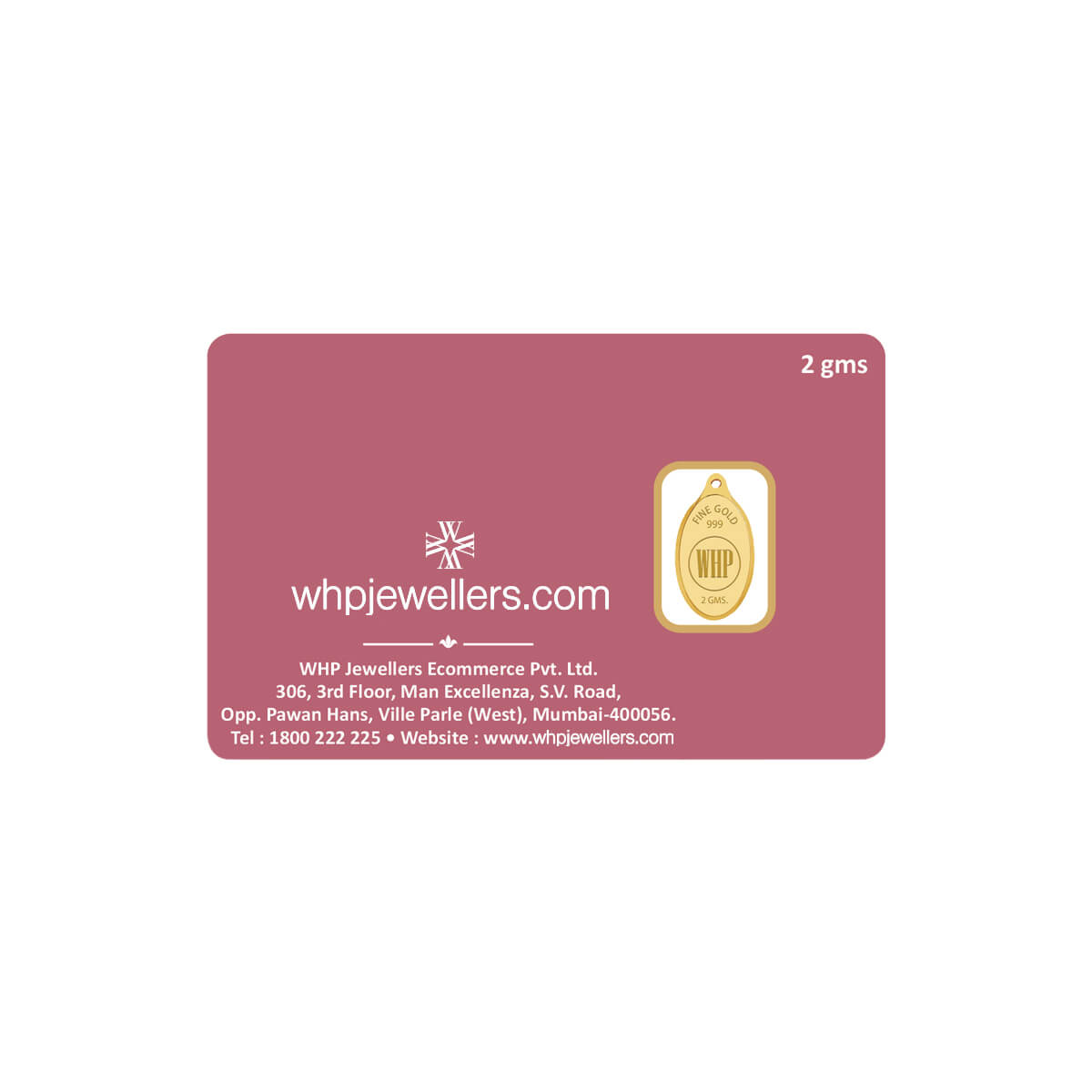 WHP 24KT (999) 2 gram Lord Ganesh Yellow gold Pendant