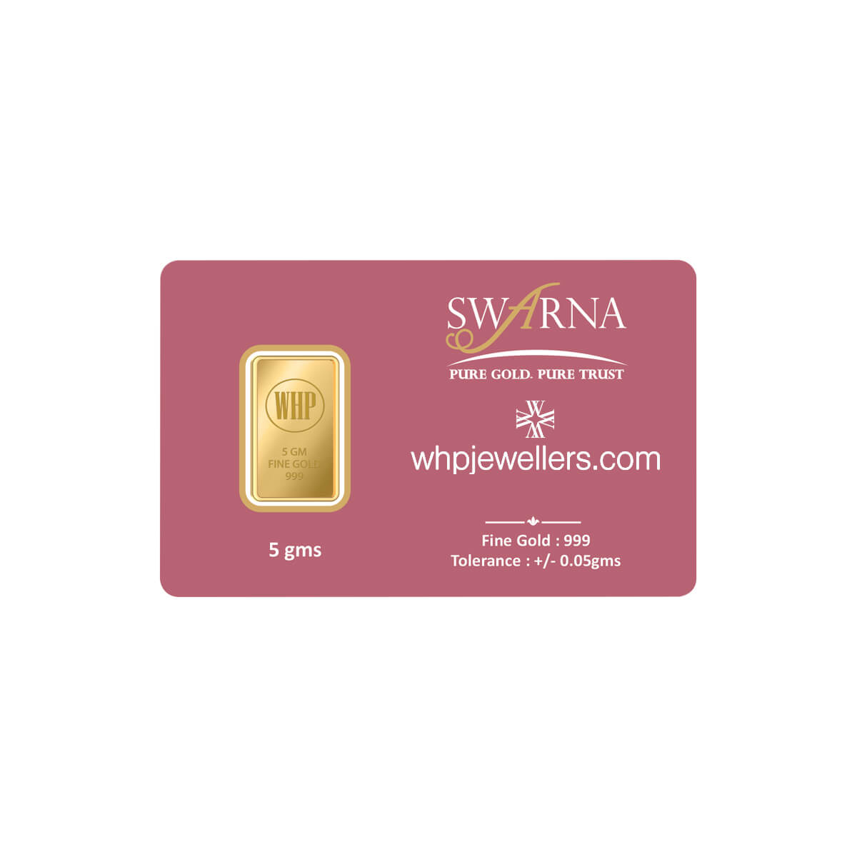 WHP 24KT (999) 5 gm gold Coin