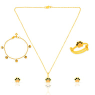 Petite Paw Motif Gold Short Necklace