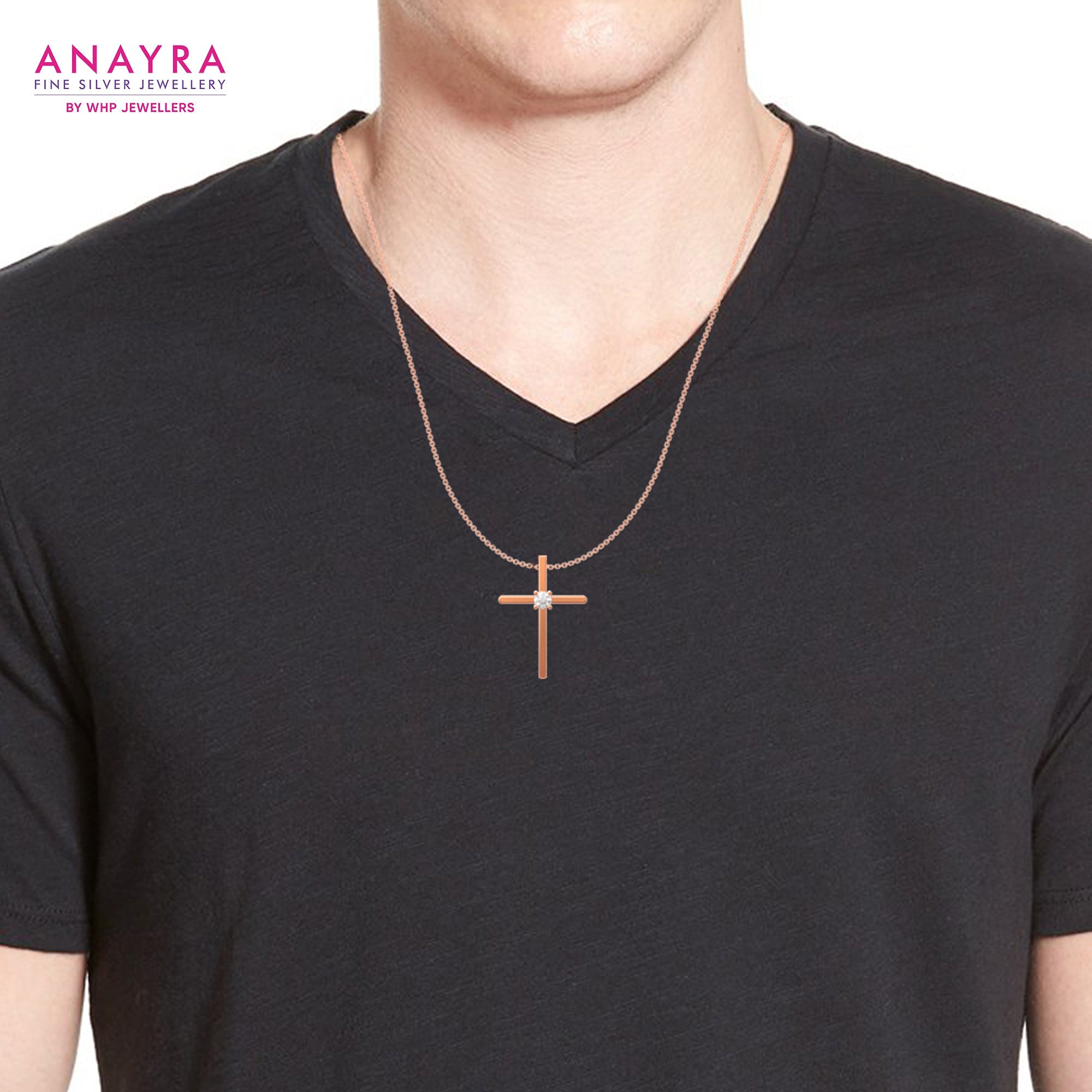 Men's Diamond Cut Cross Locket