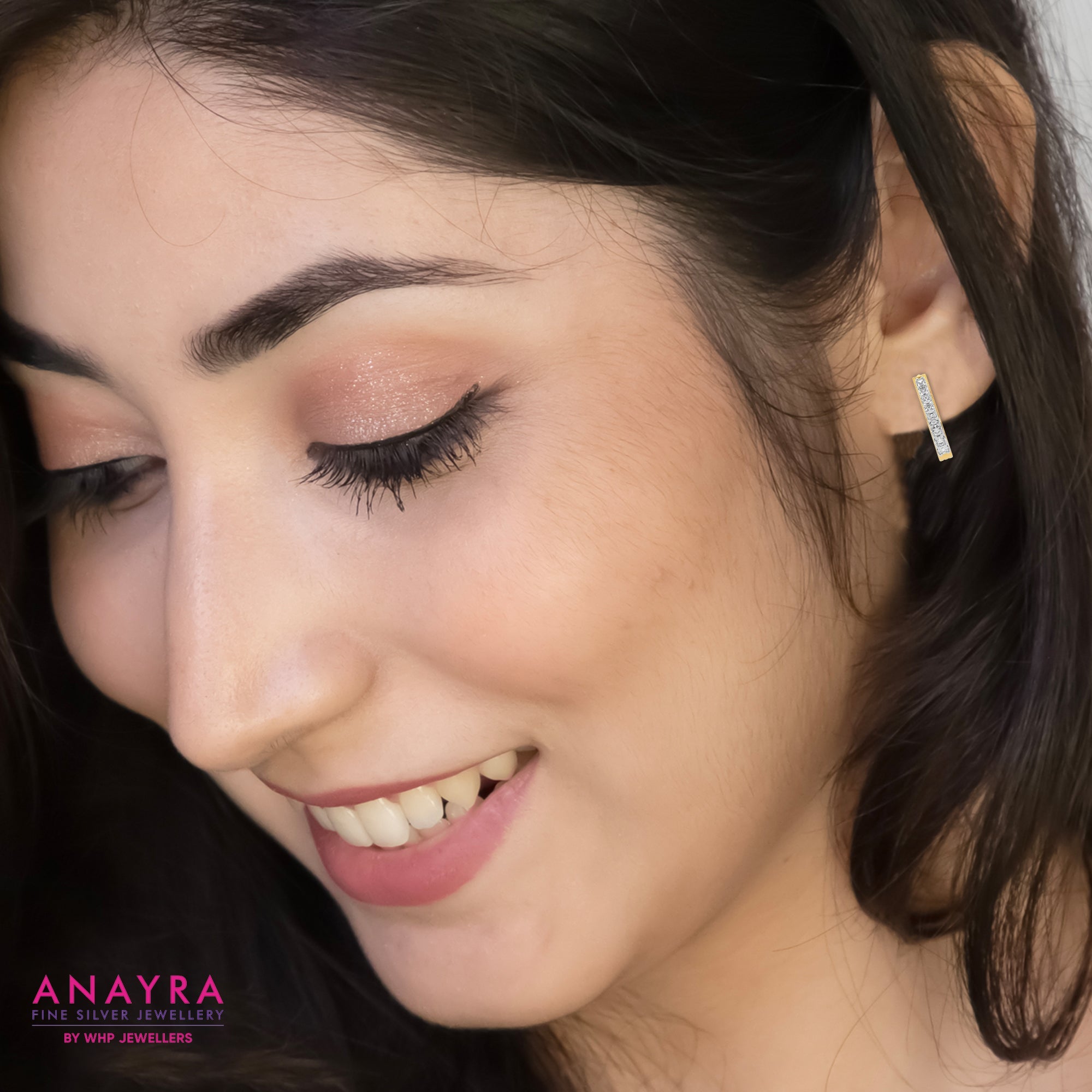 Elegant Diamond Hoop Earrings