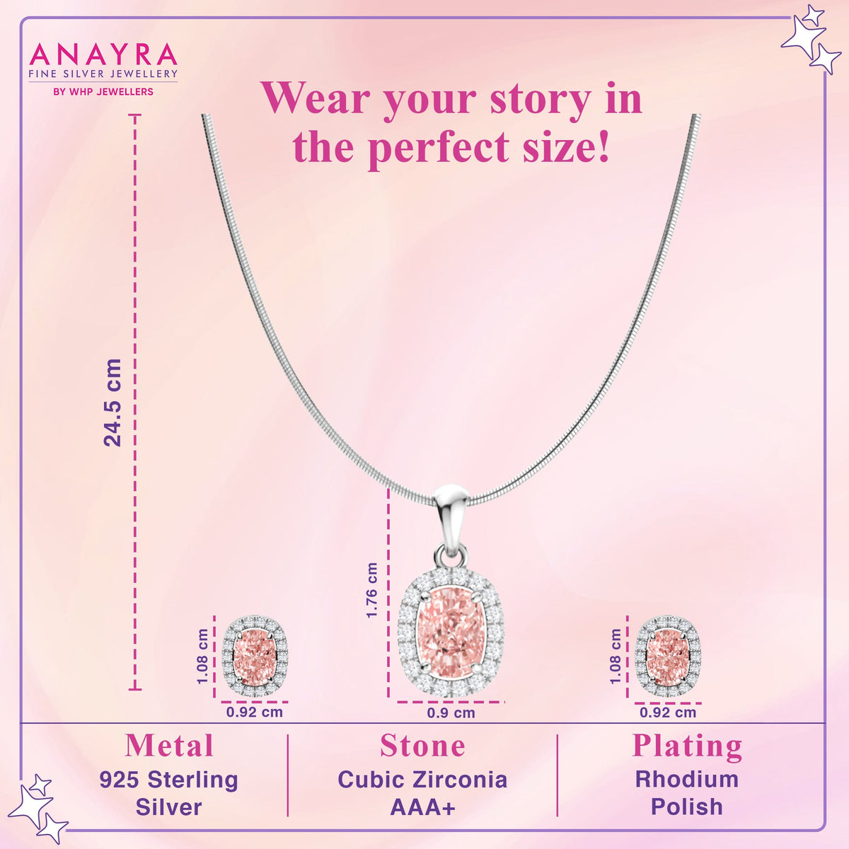 Gleaming Silver Pendant Set