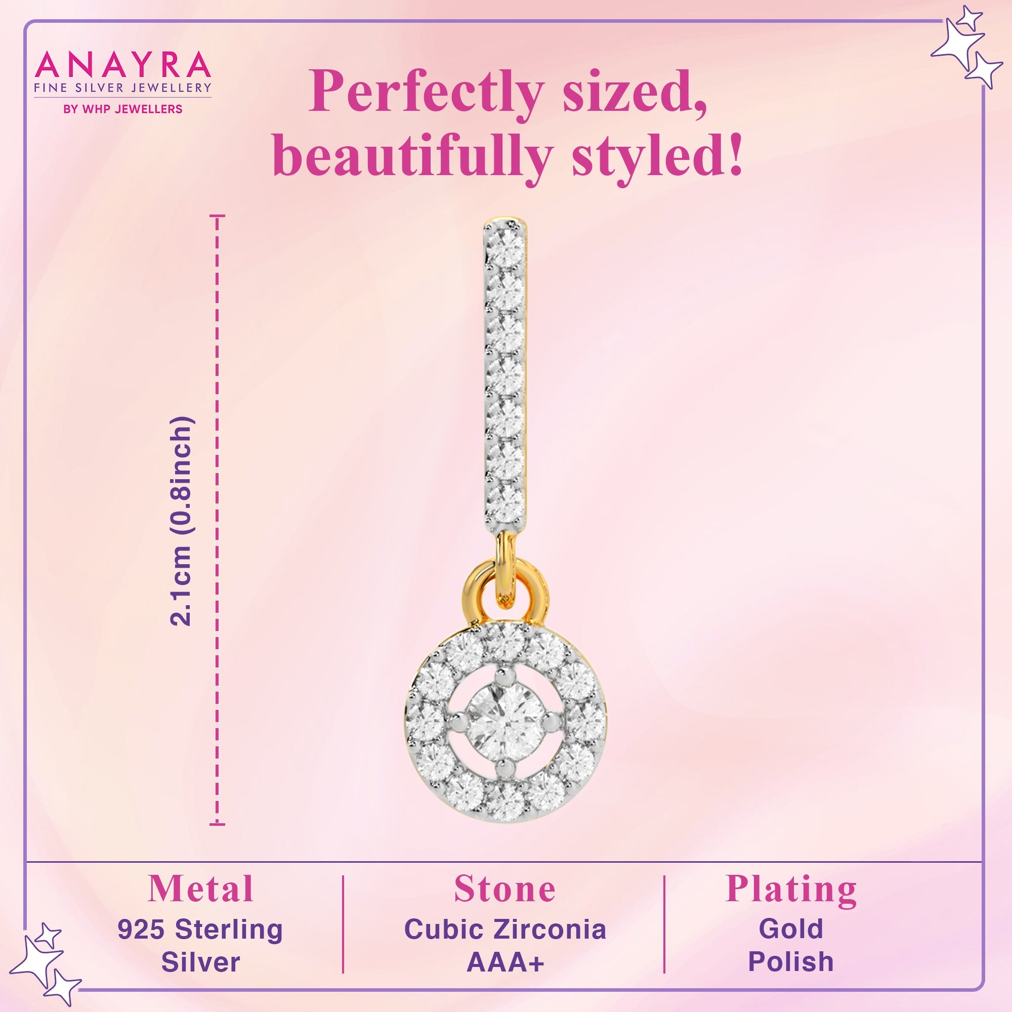 Sparkling Diamond Drop Earrings