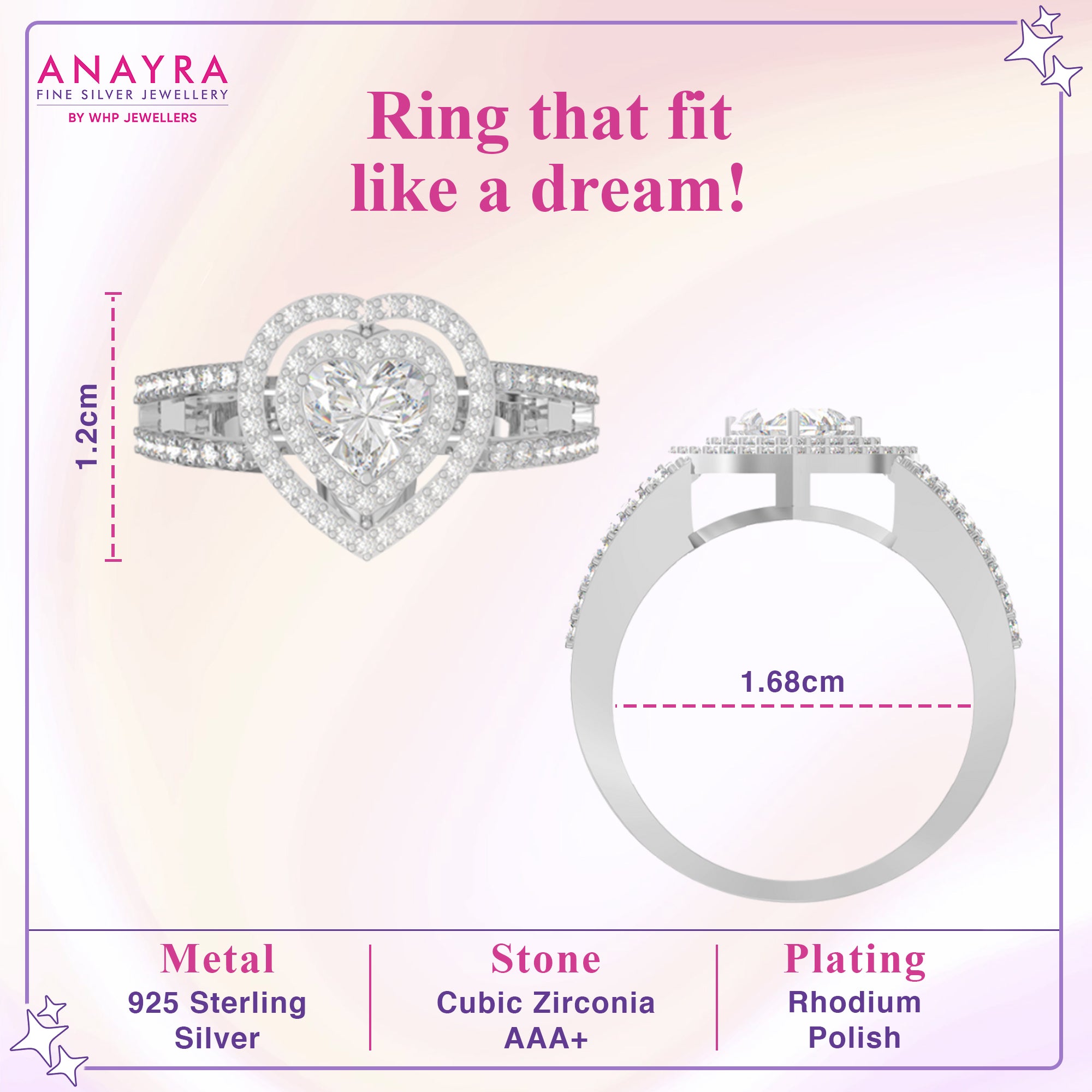 Heartfelt Beauty Sterling Silver Ring