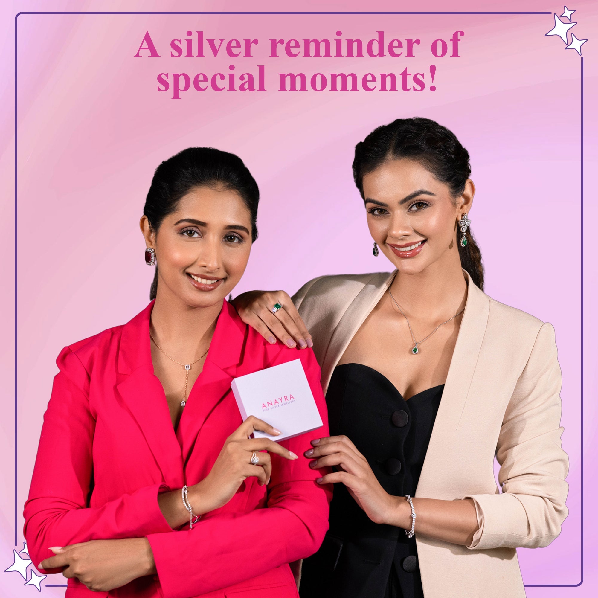 925 Sterling Silver White American Diamond Triangle Stud Silver Earrings
