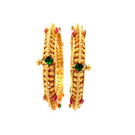 Royal Stone Gold Plated Silver Bangles
