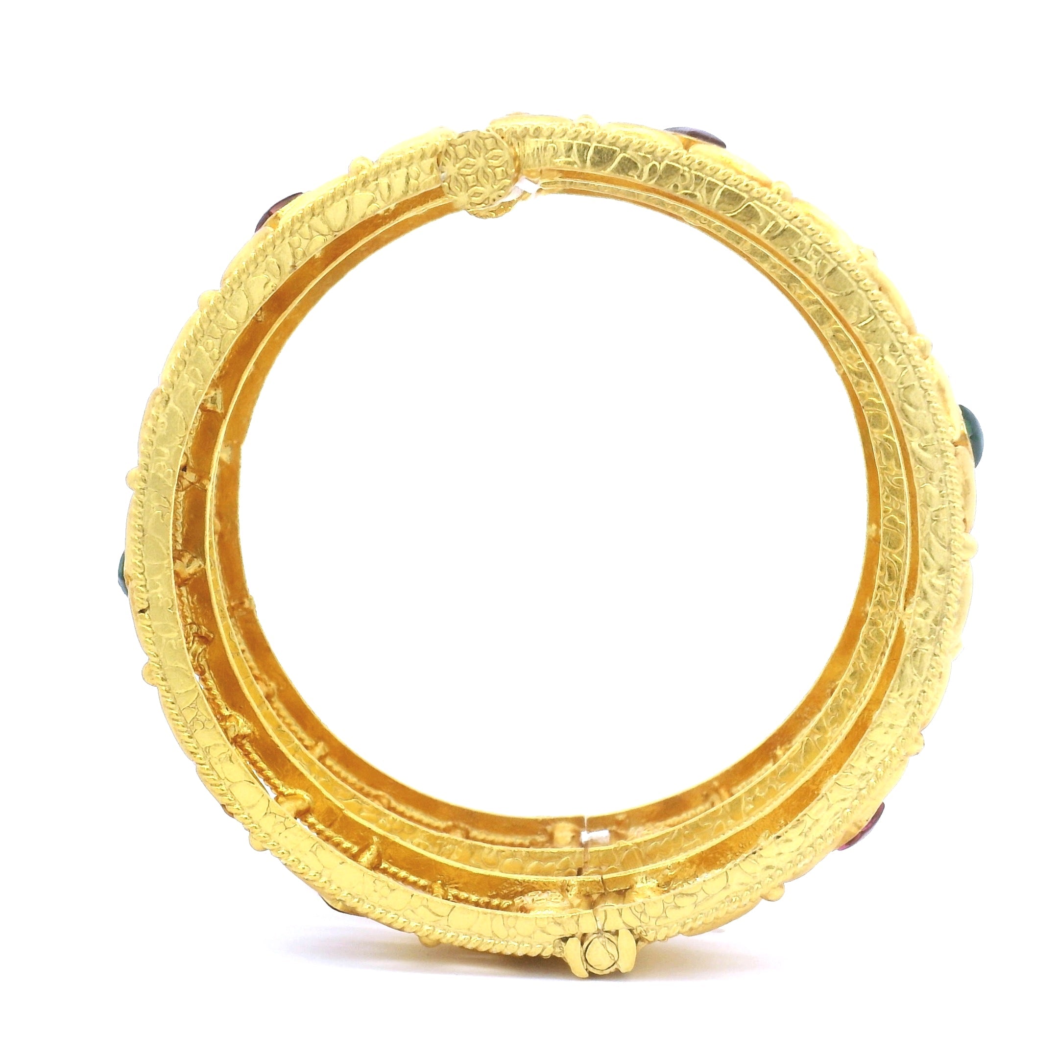 Emerald Ruby Gold Plated Bangles