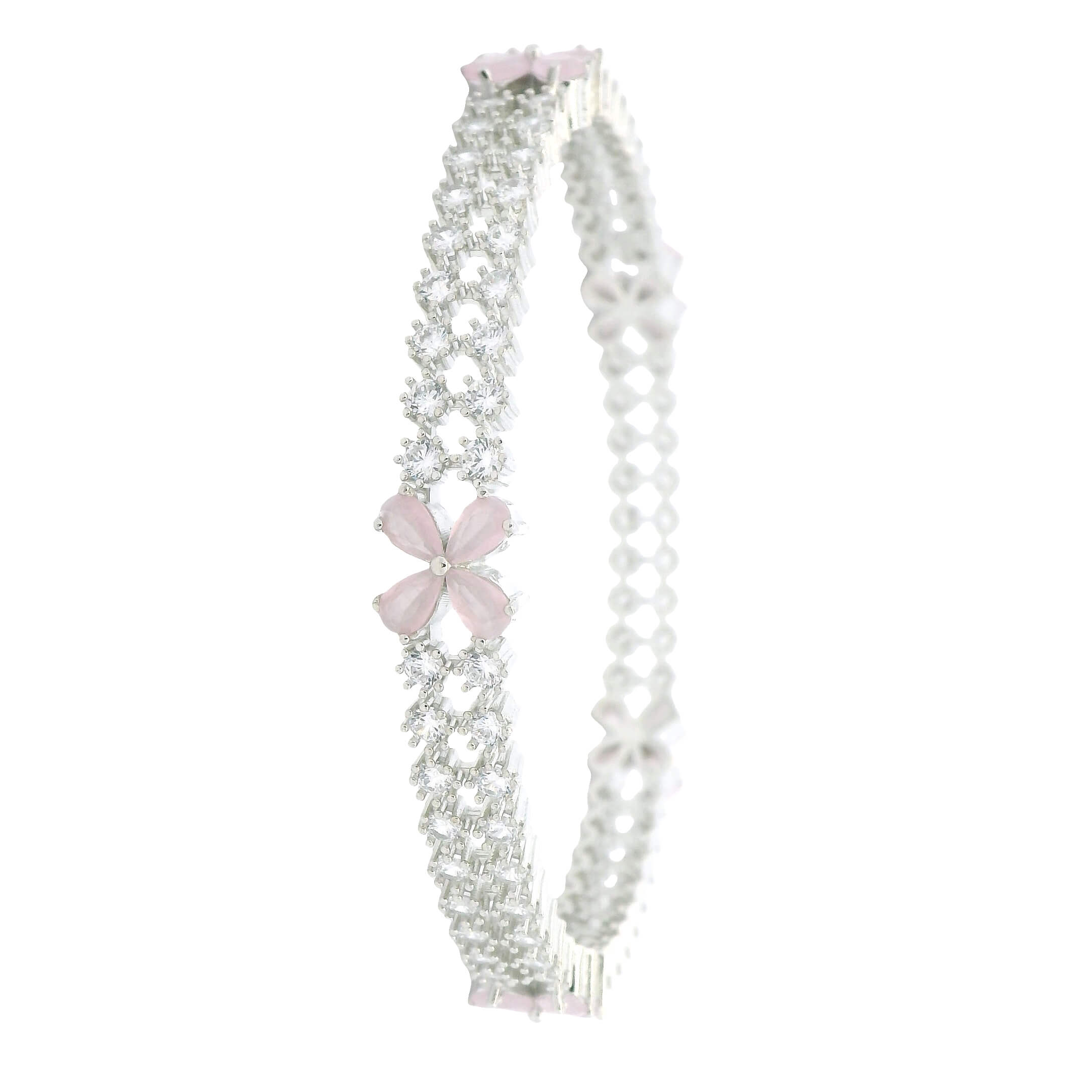 Classic White Crystal Bangles