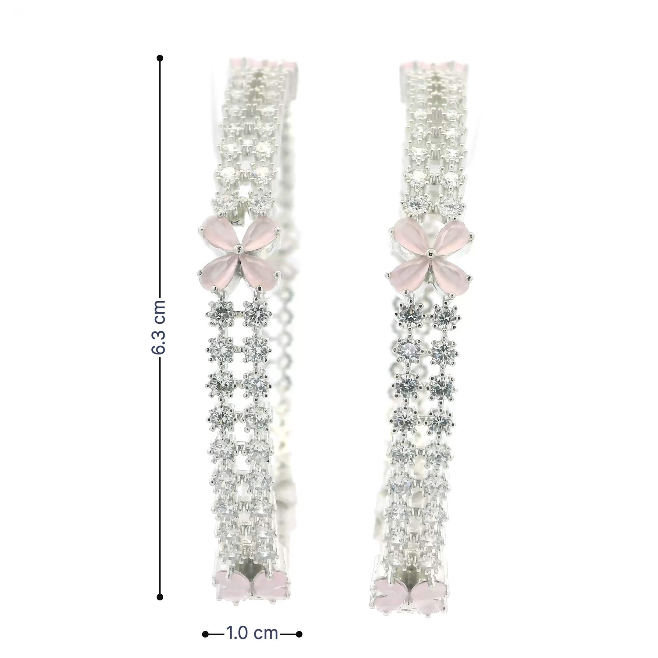 Classic White Crystal Bangles