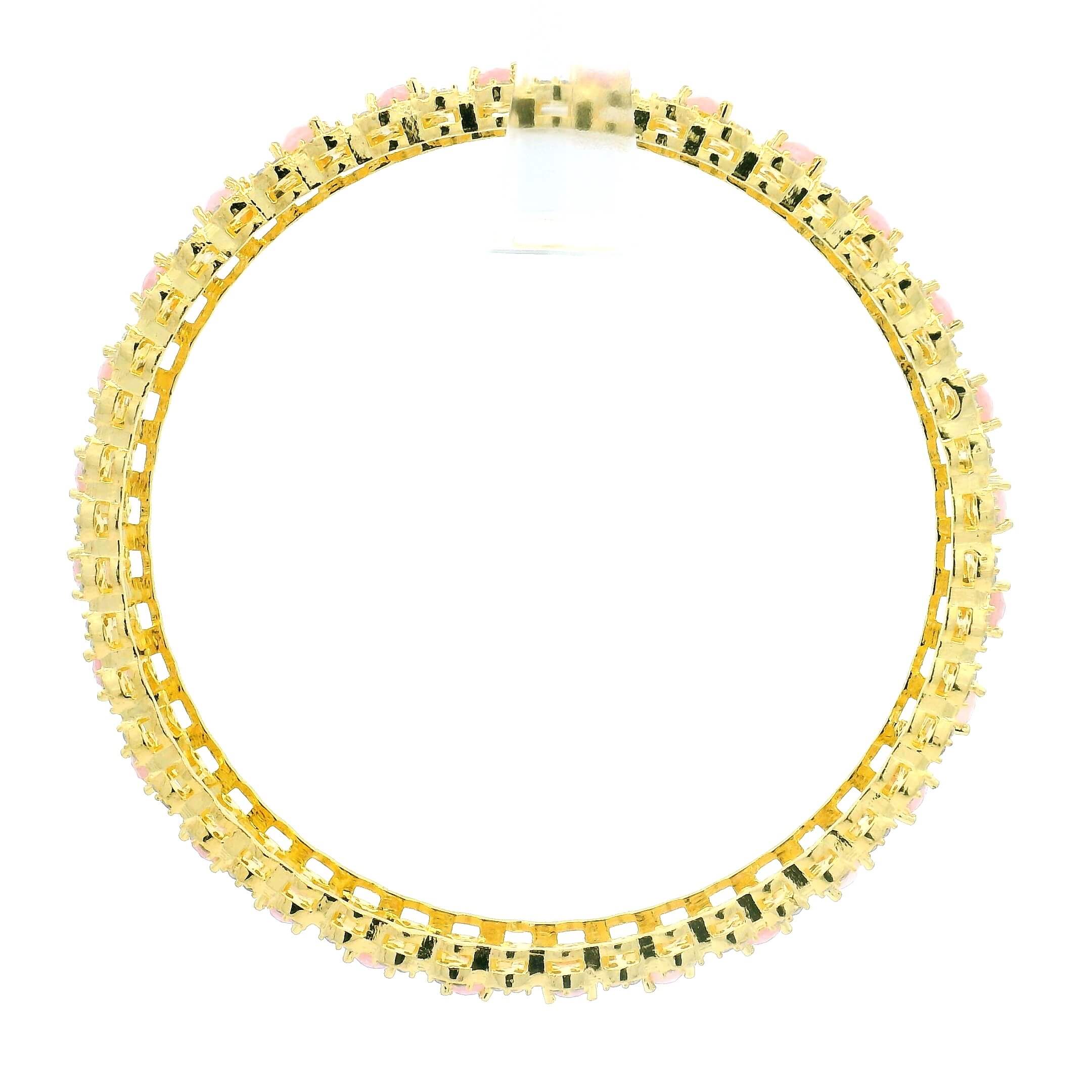 Elegant Pink Gold Plated Bangles