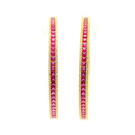 Majestic Pink Ruby Glow Gold Plated Bangles