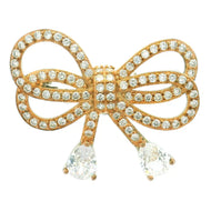 Elegant Ribbon Bow Brooch