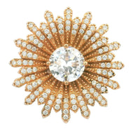 Dazzling Floral Radiance Brooch