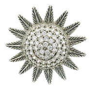 Timeless Crystal Sunburst Pin