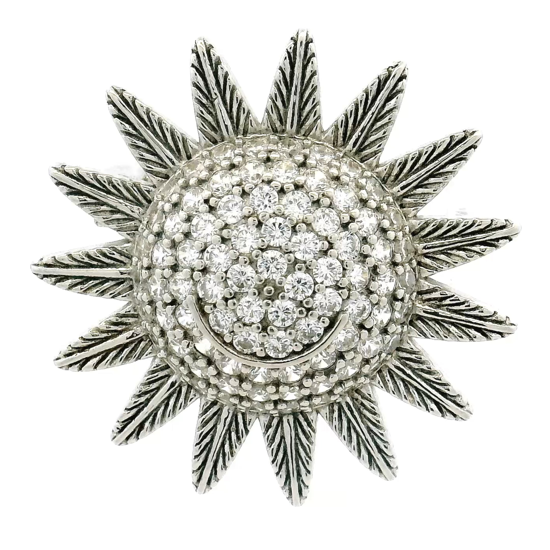 Timeless Crystal Sunburst Pin