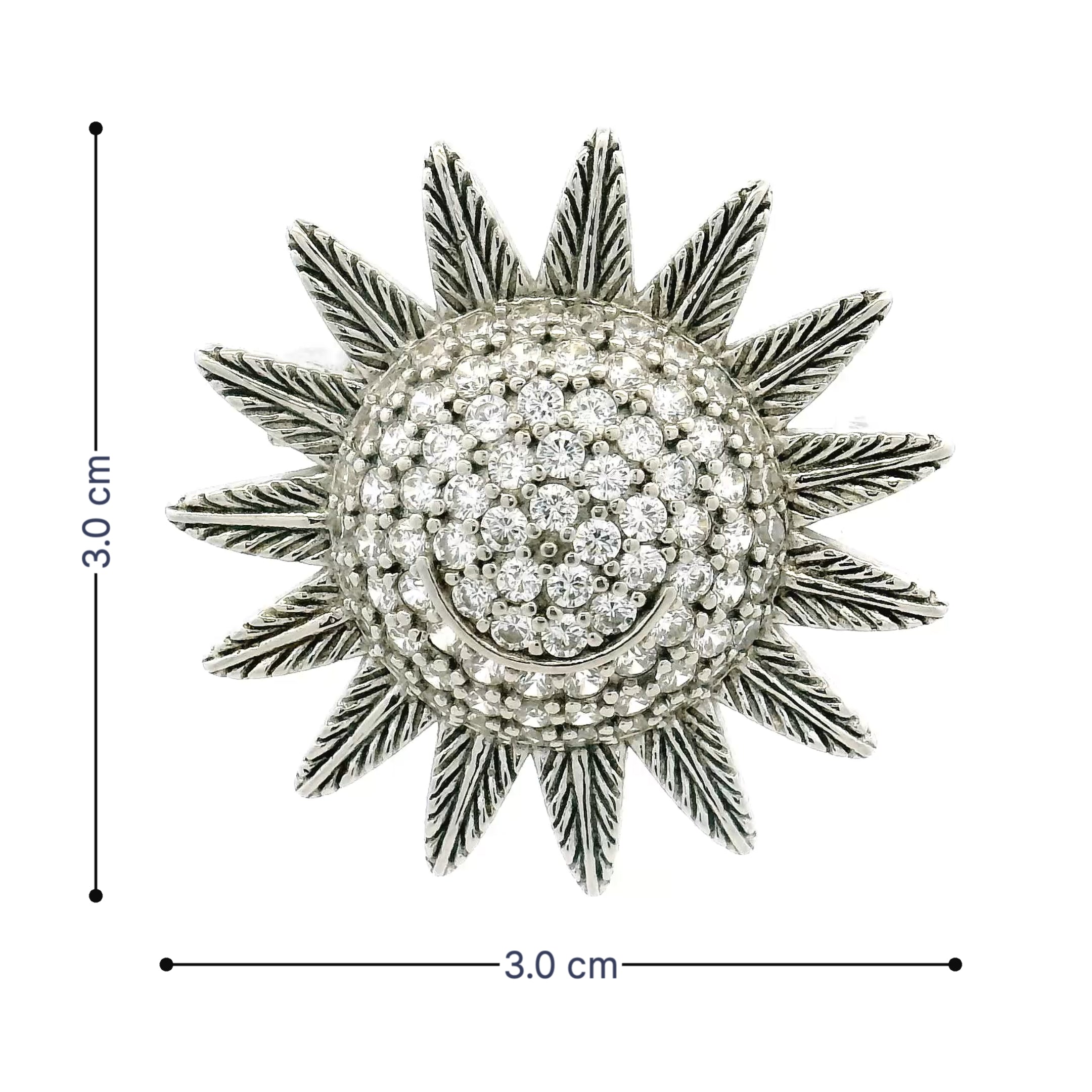 Timeless Crystal Sunburst Pin