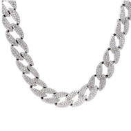 Robust Shimmer Silver Chain for Men