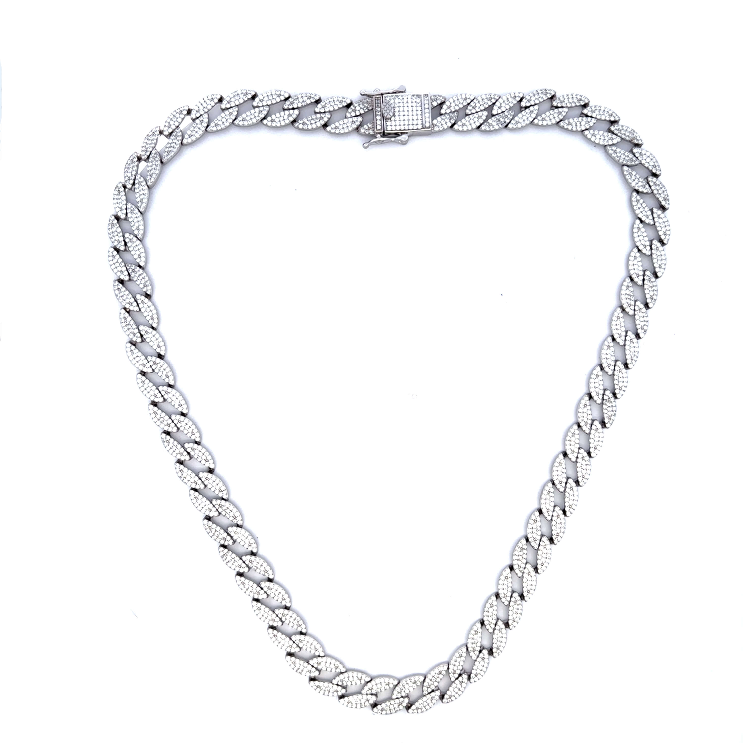 Robust Shimmer Silver Chain for Men