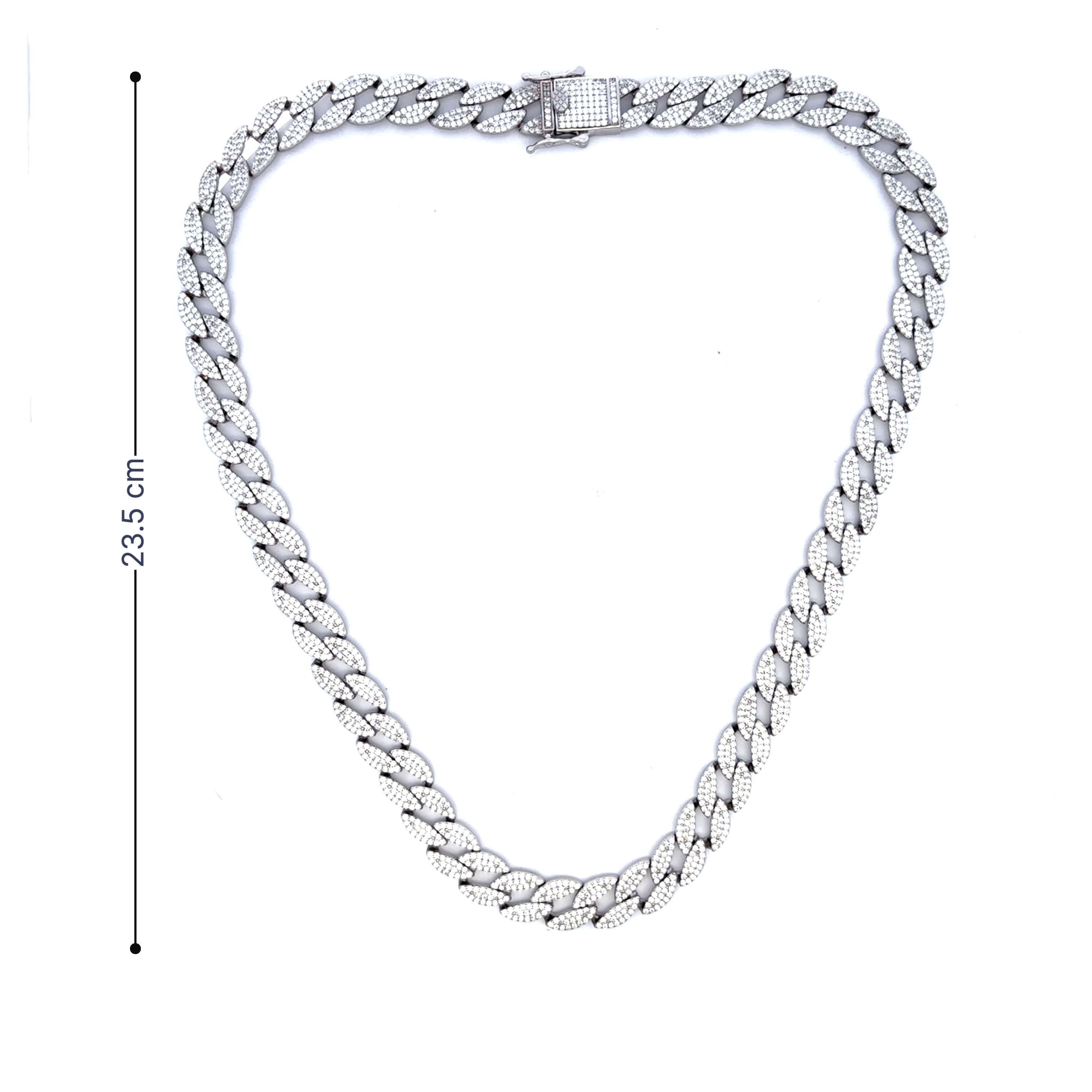 Robust Shimmer Silver Chain for Men