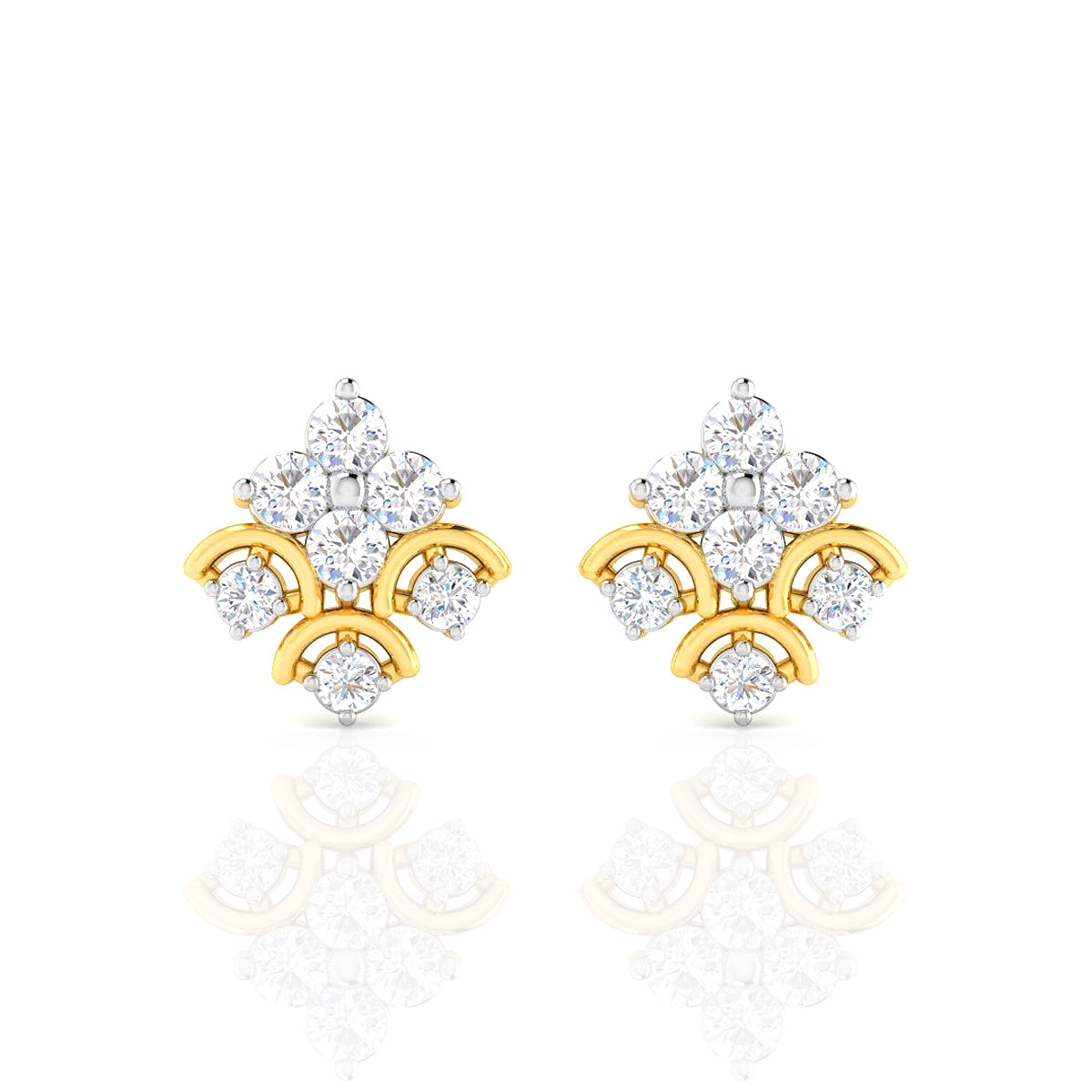 Radiant Flame 18Kt Gold Earrings