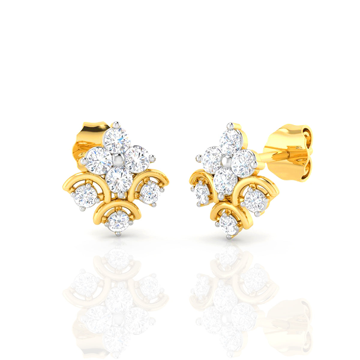 Radiant Flame 18Kt Gold Earrings