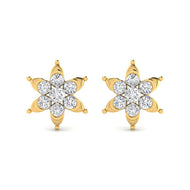 Sparkling Elegance 18Kt Gold Earrings