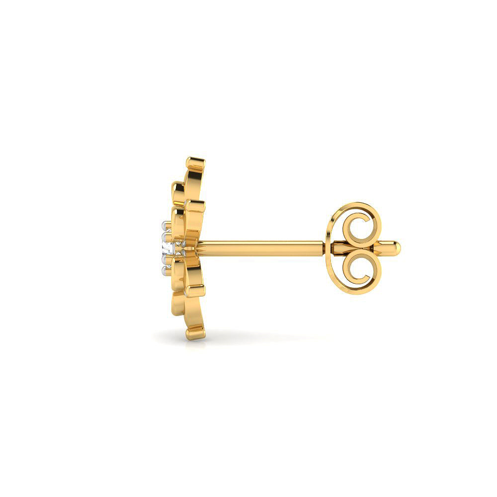 Sparkling Elegance 18Kt Gold Earrings