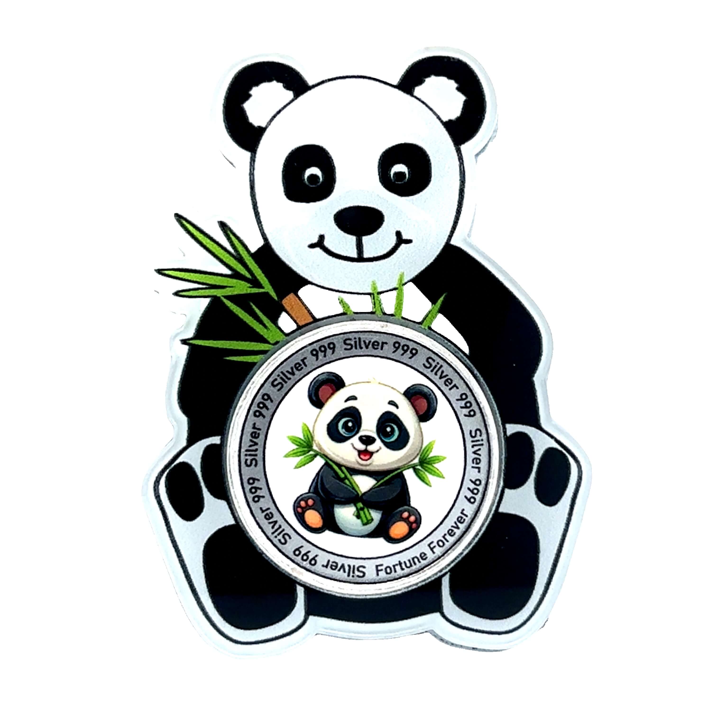 Adorable Shiny Silver Pandas