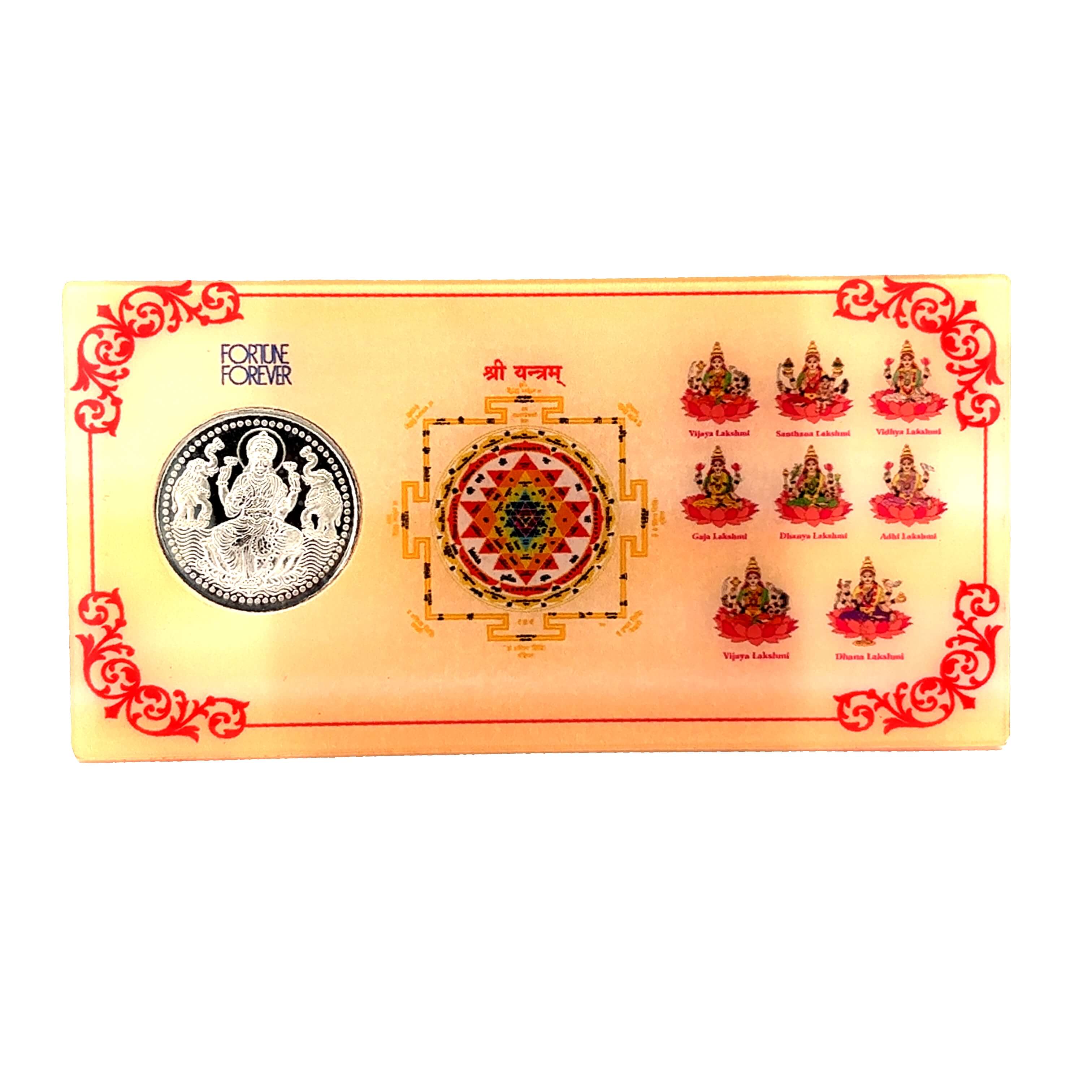 Divine Goddess Laxmi Silver Cards
