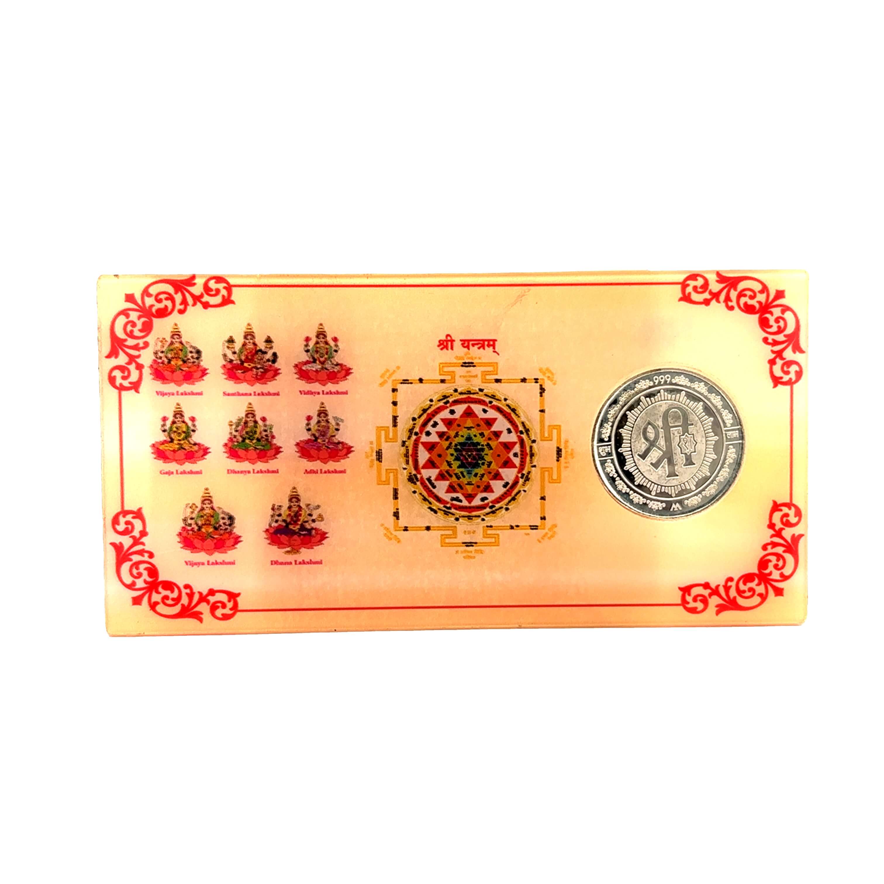 Divine Goddess Laxmi Silver Cards