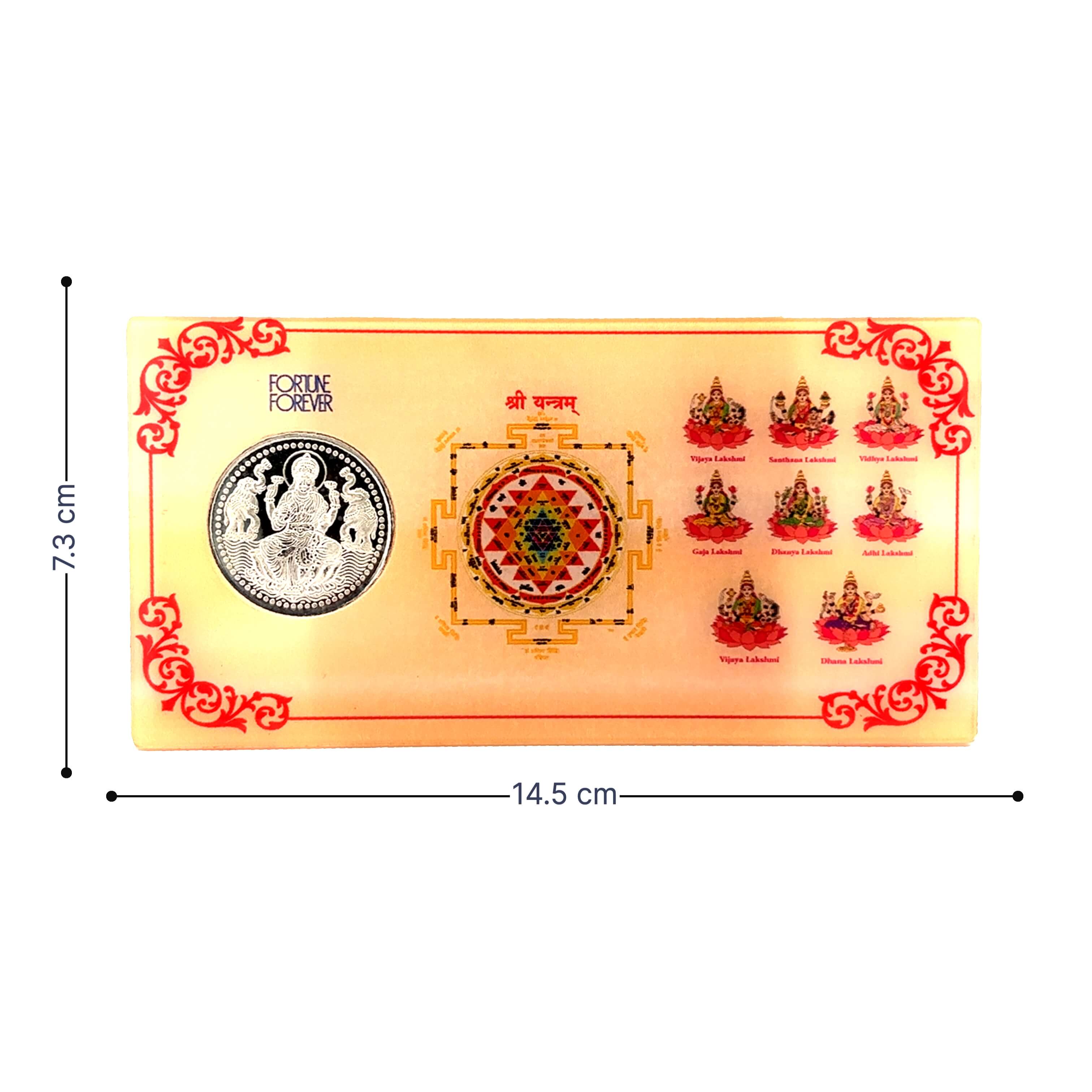 Divine Goddess Laxmi Silver Cards