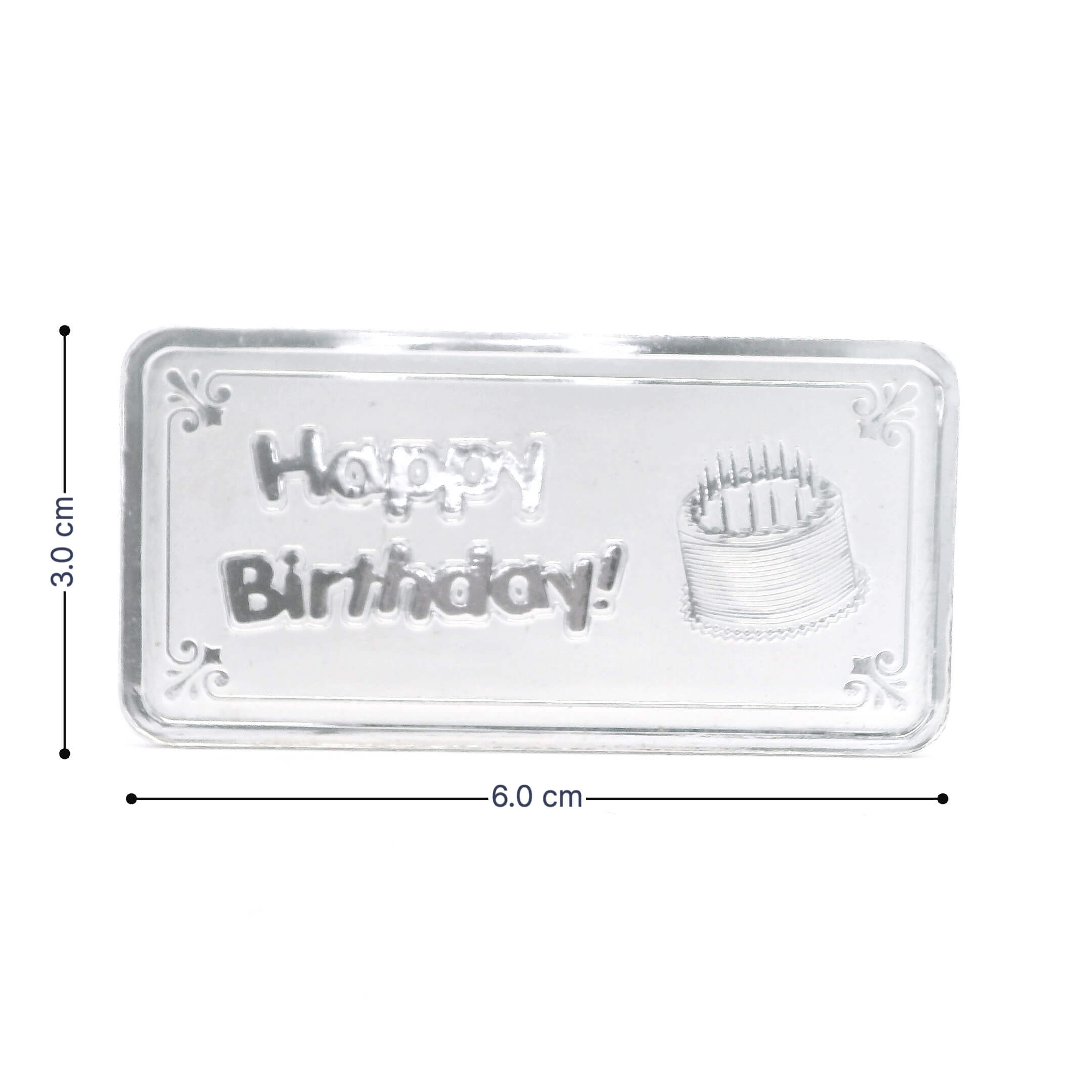 Shimmering Birthday Silver Biscuit