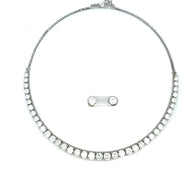 Silver Luxe Tennis Necklace Set