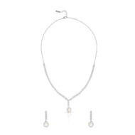 Elegant Pearl Accent Necklace Set