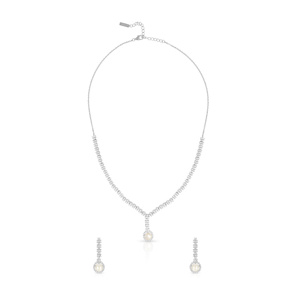 Elegant Pearl Accent Necklace Set