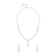 Elegant Pearl Accent Necklace Set