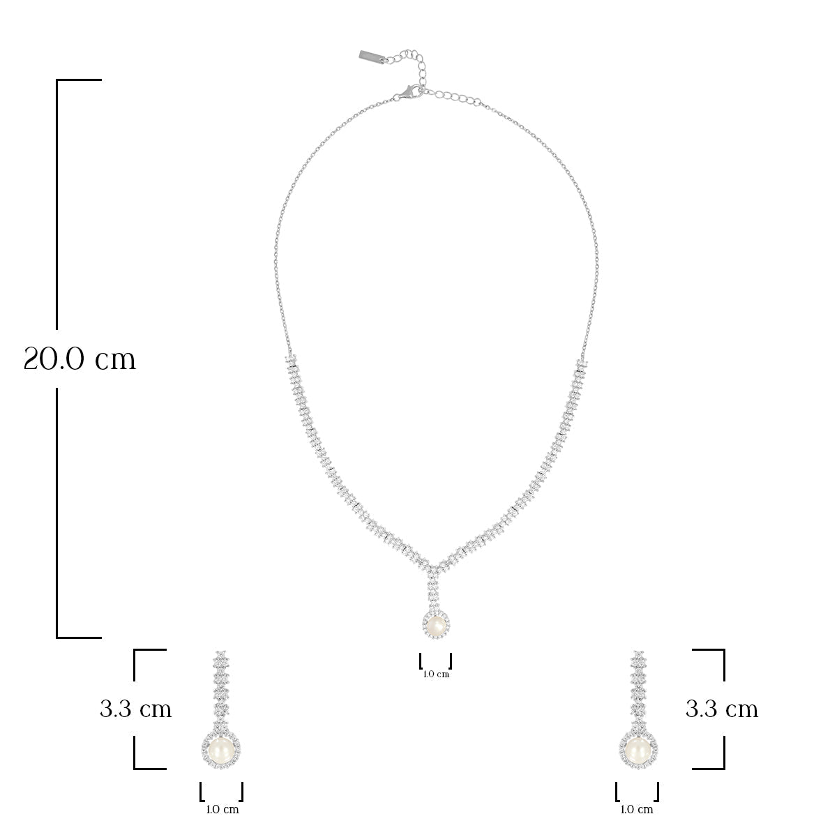 Elegant Pearl Accent Necklace Set